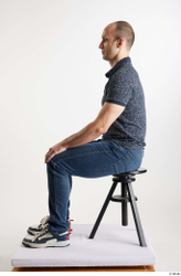 Man White Slim Male Studio Poses